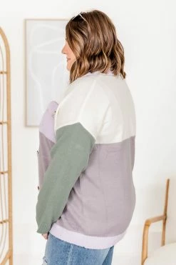 Best reviews of 🌟 Pink Lily Sounds Good To Me Purple And Green Colorblock Knit Shacket ❤️ -lounge-tops shop 184194 8 650x