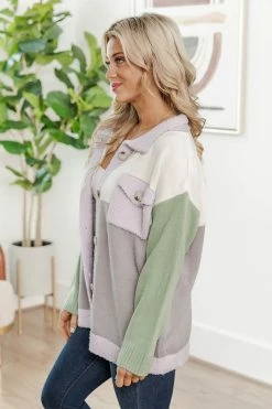 Best reviews of 🌟 Pink Lily Sounds Good To Me Purple And Green Colorblock Knit Shacket ❤️ -lounge-tops shop 184194 soundsgoodtomegreen 156498 chelsiedark 171388 fineanddandyivory 5 650x