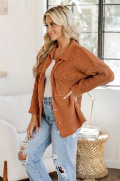 Best deal 🌟 Pink Lily Winding Autumn Roads Rust Brushed Ribbed Shacket FINAL SALE ✔️ -lounge-tops shop 184428 windingautumnroads 176250 shanna 171826 believeinforeverwhite 12 650x