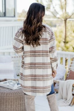 Brand new 😀 Pink Lily Heard About Us Pink And Beige Plaid Long Shacket 🛒 -lounge-tops shop 184602 heardaboutus 156500 chelsiemedium 177898 lovinglife 183206 marleetaupe 14 650x