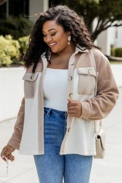 Best deal π₯° Pink Lily Don't Talk Me Down Beige And Ivory Colorblock Sherpa Jacket π 19 Best deal π₯° Pink Lily Don't Talk Me Down Beige And Ivory Colorblock Sherpa Jacket π -lounge-tops shop 184914 6 650x