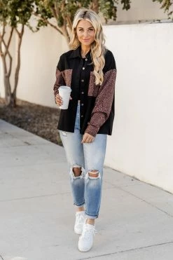 Flash Sale ⭐ Pink Lily Pushing The Limit Black And Leopard Print Shacket 😀 -lounge-tops shop 184942 pushingthelimit 184858 kenna 184990 kandace 2 650x