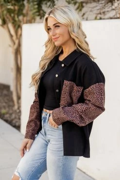 Flash Sale ⭐ Pink Lily Pushing The Limit Black And Leopard Print Shacket 😀 -lounge-tops shop 184942 pushingthelimit 184858 kenna 184990 kandace 7 650x