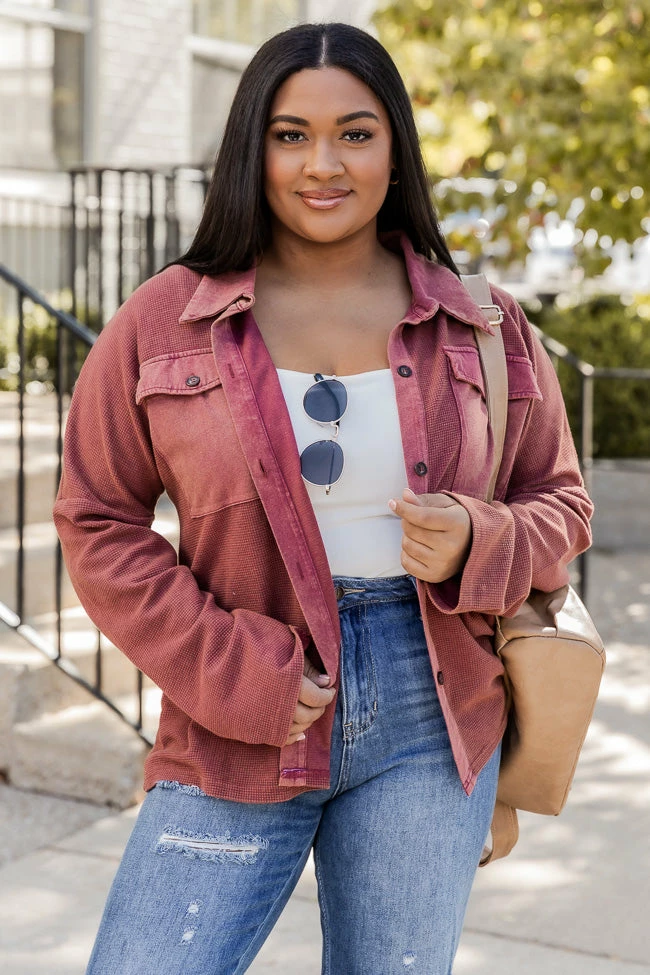 Hot Sale π€© Pink Lily Do What You Can Rust Shacket π 3 Hot Sale π€© Pink Lily Do What You Can Rust Shacket π