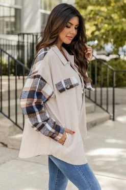 Best deal ✨ Pink Lily Talking My Language Navy Plaid Sleeve Shacket 🥰 -lounge-tops shop 185454 talkingmylanguage 184270 blaire 183204 marleecoffee 180286 timelinetogetherwhite 10 650x