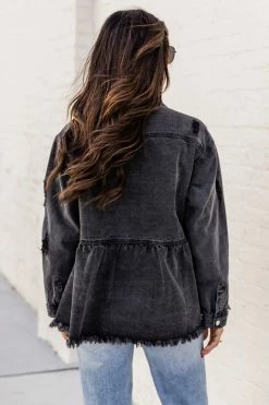 Wholesale 😍 Pink Lily Nothing To Gain Black Distressed Denim Peplum Jacket ⭐ -lounge-tops shop 185498 nothingtogain 172706 lucy 185178 youknowbetterwhite 183168 cheyennewhite 9 650x