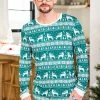 Coupon 🛒 Pink Lily Mens Underneath The Tree Green 🔔 Christmas Print Pajama Top 😉 -lounge-tops shop 185658 185660 5 650x