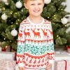 Hot Sale 😉 Pink Lily Kids Santa Tell Me Red And Ivory ❄ Christmas Print Pajama Set 🧨 -lounge-tops shop 185670 185672 kidssantatellme 17 650x