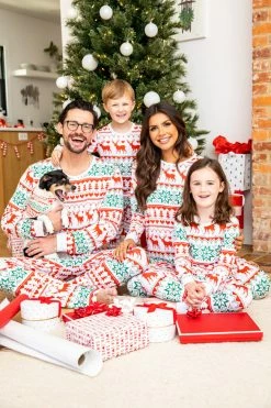 Wholesale 🧨 Pink Lily Santa Tell Me Red And Ivory 🔔 Christmas Print Pajama Top ✨ -lounge-tops shop 185716 petsantatellme 185664 185666 185668 185670 185672 santatellme 3 650x