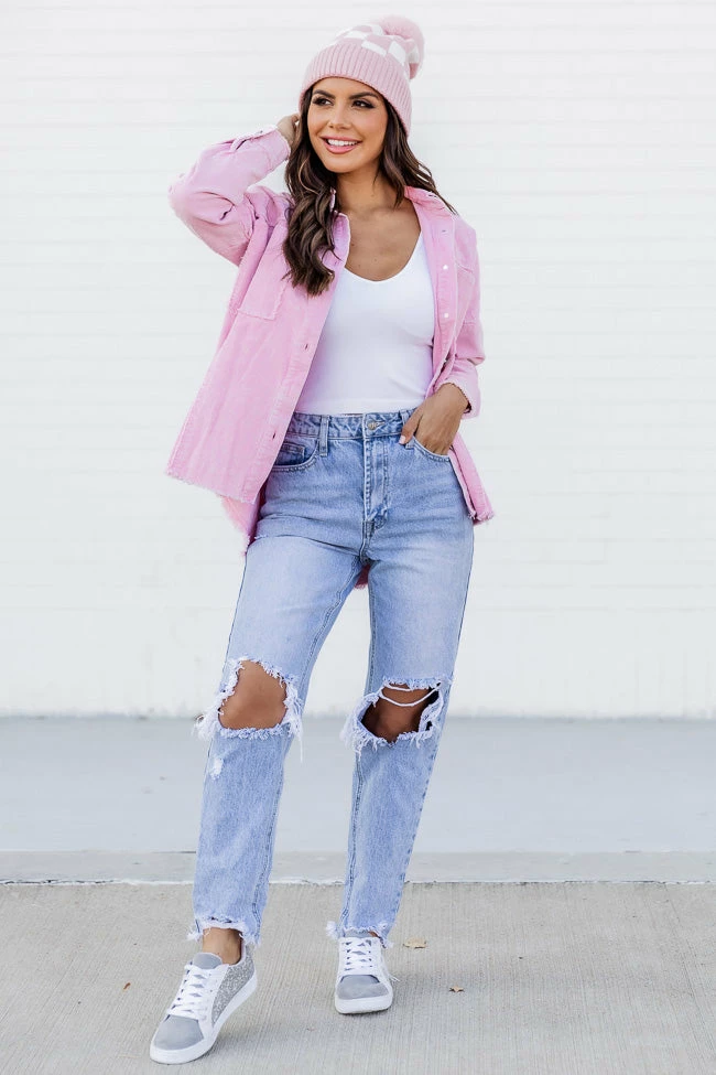 Best deal π Pink Lily Keep Me Grounded Pink Frayed Edge Cord Shacket π₯° 8 Best deal π Pink Lily Keep Me Grounded Pink Frayed Edge Cord Shacket π₯° - Image 6