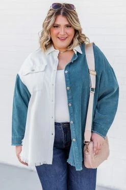 Best deal 💯 Pink Lily Ring My Bell Blue Colorblock Frayed Hem Shacket 😀 -lounge-tops shop 185852 5 83c515e6 bb12 4ba5 a703 6bb83e9f882e 650x