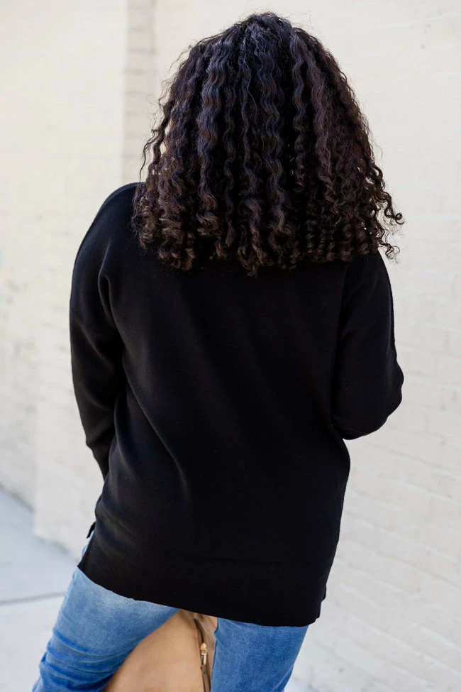 Flash Sale π₯° Pink Lily Pulling Heartstrings Black Quarter Zip Pullover π 7 Flash Sale π₯° Pink Lily Pulling Heartstrings Black Quarter Zip Pullover π - Image 5