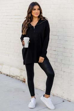 Flash Sale π₯° Pink Lily Pulling Heartstrings Black Quarter Zip Pullover π 16 Flash Sale π₯° Pink Lily Pulling Heartstrings Black Quarter Zip Pullover π -lounge-tops shop 185900 9 650x