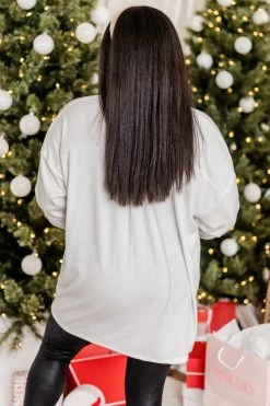 Best Pirce 👍 Pink Lily Believe The Truth Ivory Ribbed Shacket ✔️ -lounge-tops shop 186670 6 650x