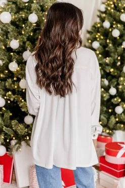 Best Pirce 👍 Pink Lily Believe The Truth Ivory Ribbed Shacket ✔️ -lounge-tops shop 186670 7 650x