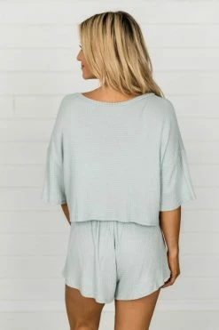 Promo 🛒 Pink Lily Bubbly Personality Sage Blouse FINAL SALE ✨ -lounge-tops shop 1K0A9312 650x