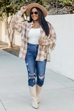 Wholesale 🔔 Nashville Pink And Beige Shacket - Krista X Pink Lily ✔️ -lounge-tops shop 219A0976 650x