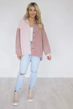 Best Pirce ⭐ Pink Lily Highlight The Good Blush Colorblock Corduroy Shacket 🌟 -lounge-tops shop 61be02d1ce6047ea9f9fc298c917e466.thumbnail.0000000000 530x530