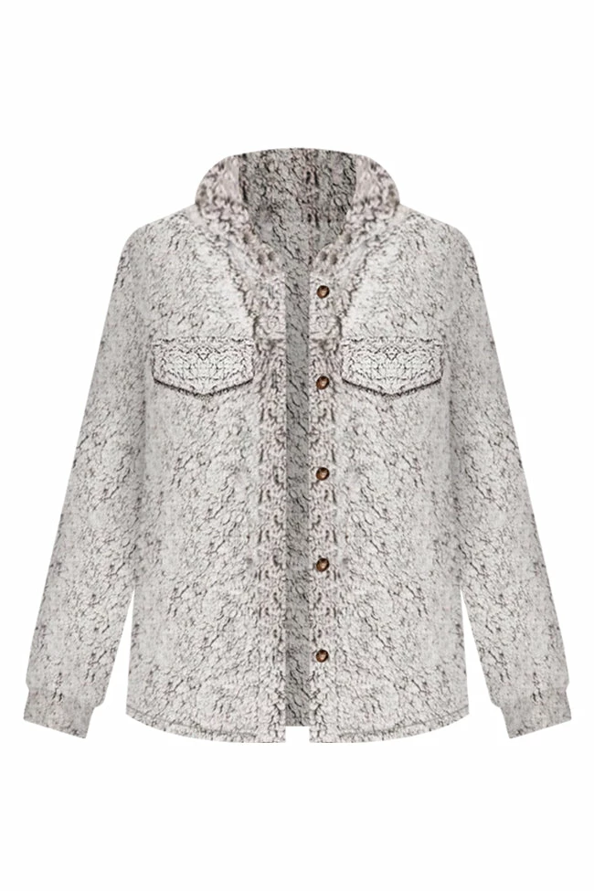 New π€© Pink Lily A Warm Embrace Grey Sherpa Shacket π 12 New π€© Pink Lily A Warm Embrace Grey Sherpa Shacket π - Image 10