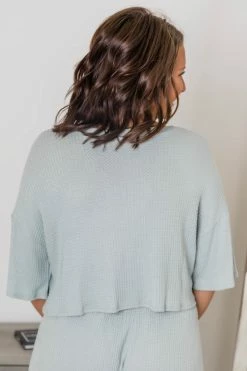 Promo 🛒 Pink Lily Bubbly Personality Sage Blouse FINAL SALE ✨ -lounge-tops shop BubblyPersonalitySageBlouse 1 650x