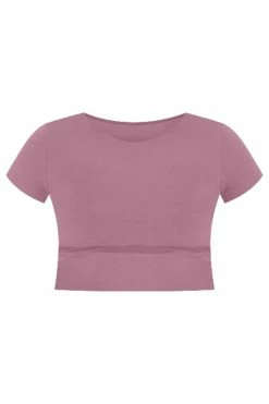 Buy 🎁 Pink Lily Maybe I'm Dreaming Purple Cutout Active Short Sleeve Tee 🌟 -lounge-tops shop MaybeI mDreamingPurpleCutoutActiveShortSleeve 650x