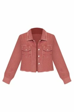 Cheapest 🧨 Pink Lily Need A Reason Mauve Corded Raw Hem Jacket 💯 -lounge-tops shop NeedAReasonMauveCordedRawHemJacket 650x