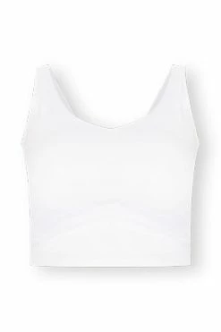 Best Sale 😀 Pink Lily Timeline Together White Seamless V-Neck Brami FINAL SALE ⭐ -lounge-tops shop TimelineTogetherWhiteSeamlessV NeckBrami 650x