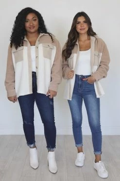 Best deal 🥰 Pink Lily Don't Talk Me Down Beige And Ivory Colorblock Sherpa Jacket 🎁 -lounge-tops shop b7be7159161f402c8c332e6934a84542.thumbnail.0000000000 530x530