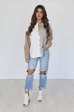 Best deal 🧨 Pink Lily On The Way Brown Colorblock Corduroy Shacket 👏 -lounge-tops shop cb7eb3aae7484d0ab872ea38df934666.thumbnail.0000000000 530x530