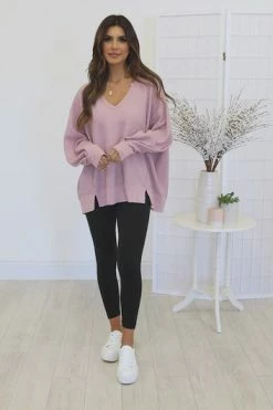 Budget ⌛ Pink Lily Since You've Been Gone Rose Waffle Knit V-Neck Sweater FINAL SALE 😍 -lounge-tops shop d1265e26851e476c8016a6a8fdc06d2c.thumbnail.0000000 530x530