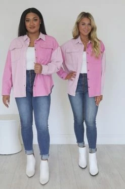 Outlet 🔔 Pink Lily On The Way Pink Colorblock Corduroy Shacket 🧨 -lounge-tops shop e5e067c32e324293b3fc3d68cf555d6c.thumbnail.0000000000 530x530