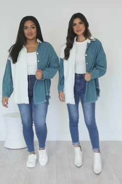 Best deal 💯 Pink Lily Ring My Bell Blue Colorblock Frayed Hem Shacket 😀 -lounge-tops shop f64bba64e8584d2b97f28bf9b35c076d.thumbnail.0000000000 530x530
